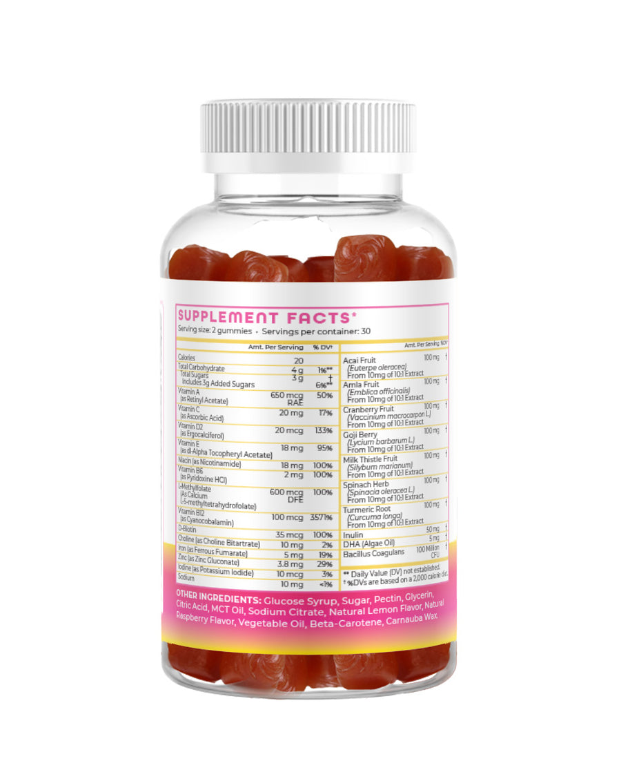 Prenatal Gummy Vitamins with Methylfolate